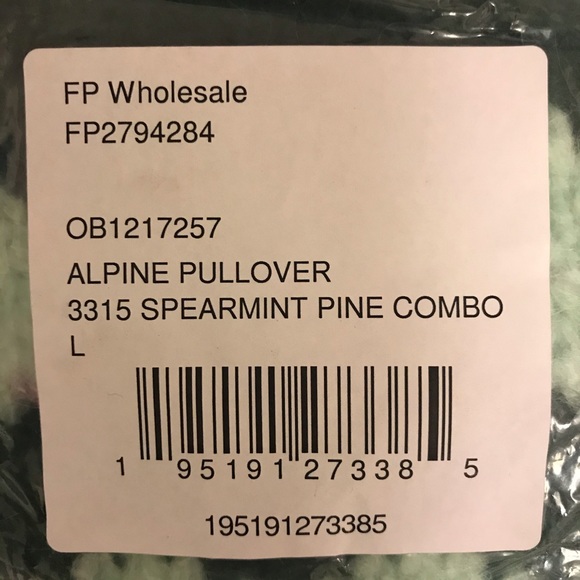 Free People Chunky Sweater In Spearmint Pine Combo New With Tags - Picture 11 of 11